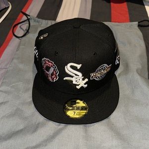 Limited edition white socks fitted hat size 7 3/8